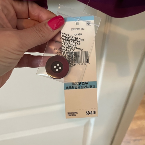 NEW! Le Suit Jacket & Skirt, Fuchsia, Designer Women’s Size 20W - Picture 16 of 16